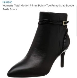 New Classy Rockport Black Leather Booties 6.5W